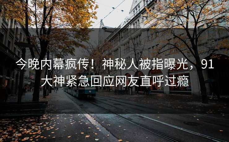 今晚内幕疯传！神秘人被指曝光，91大神紧急回应网友直呼过瘾
