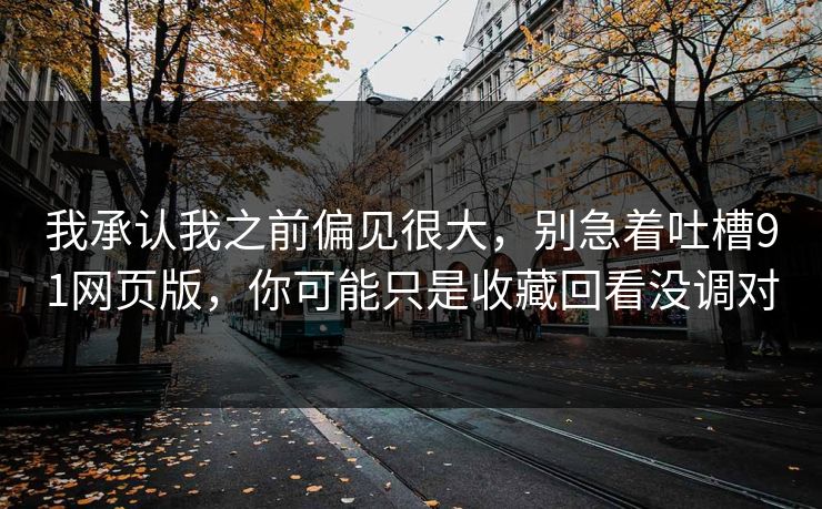 我承认我之前偏见很大，别急着吐槽91网页版，你可能只是收藏回看没调对